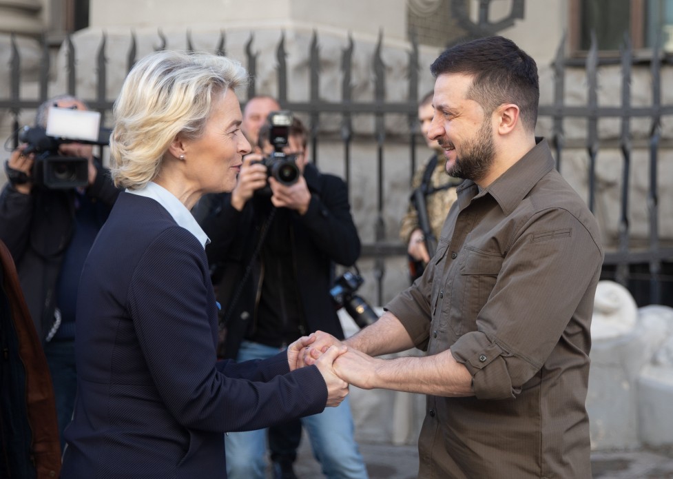 Ucraina von der leyen Zelensky kiev