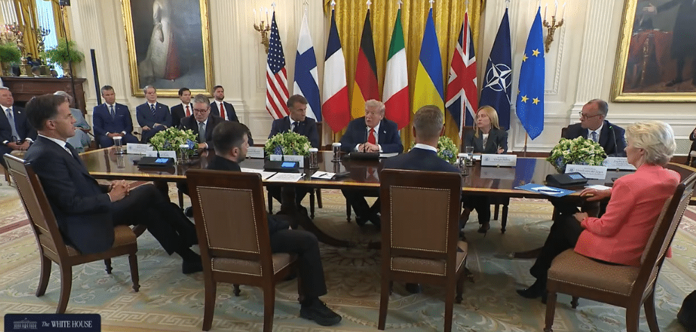 Cúpula para a Ucrânia, Trump: Putin aceitou as garantias de segurança para Kiev. Meloni: United for Peace, nova fase
