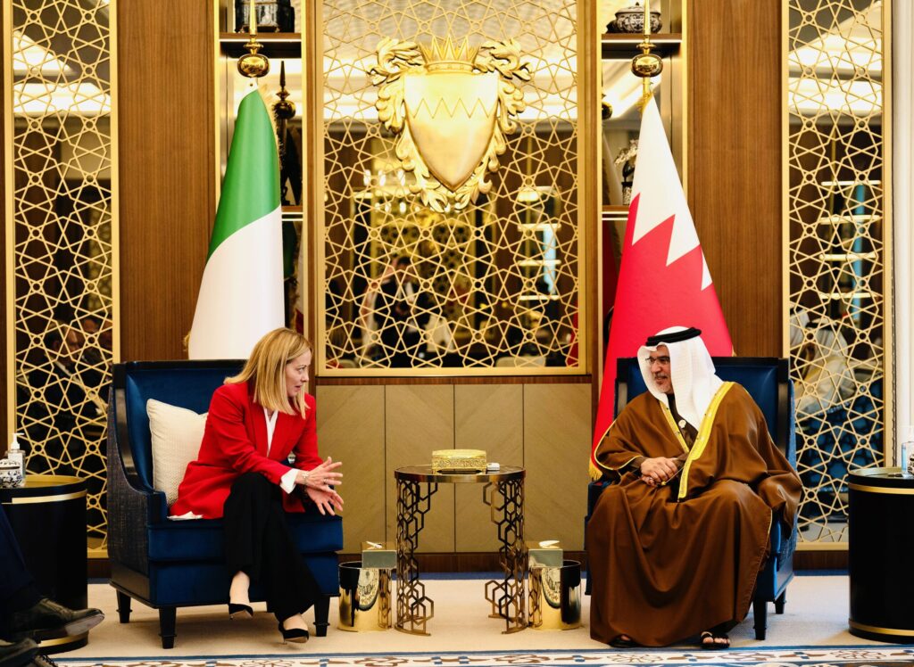 Itália-Bahrein: Meloni receberá o príncipe hereditário na segunda-feira em Khalifa, um foco em investimentos